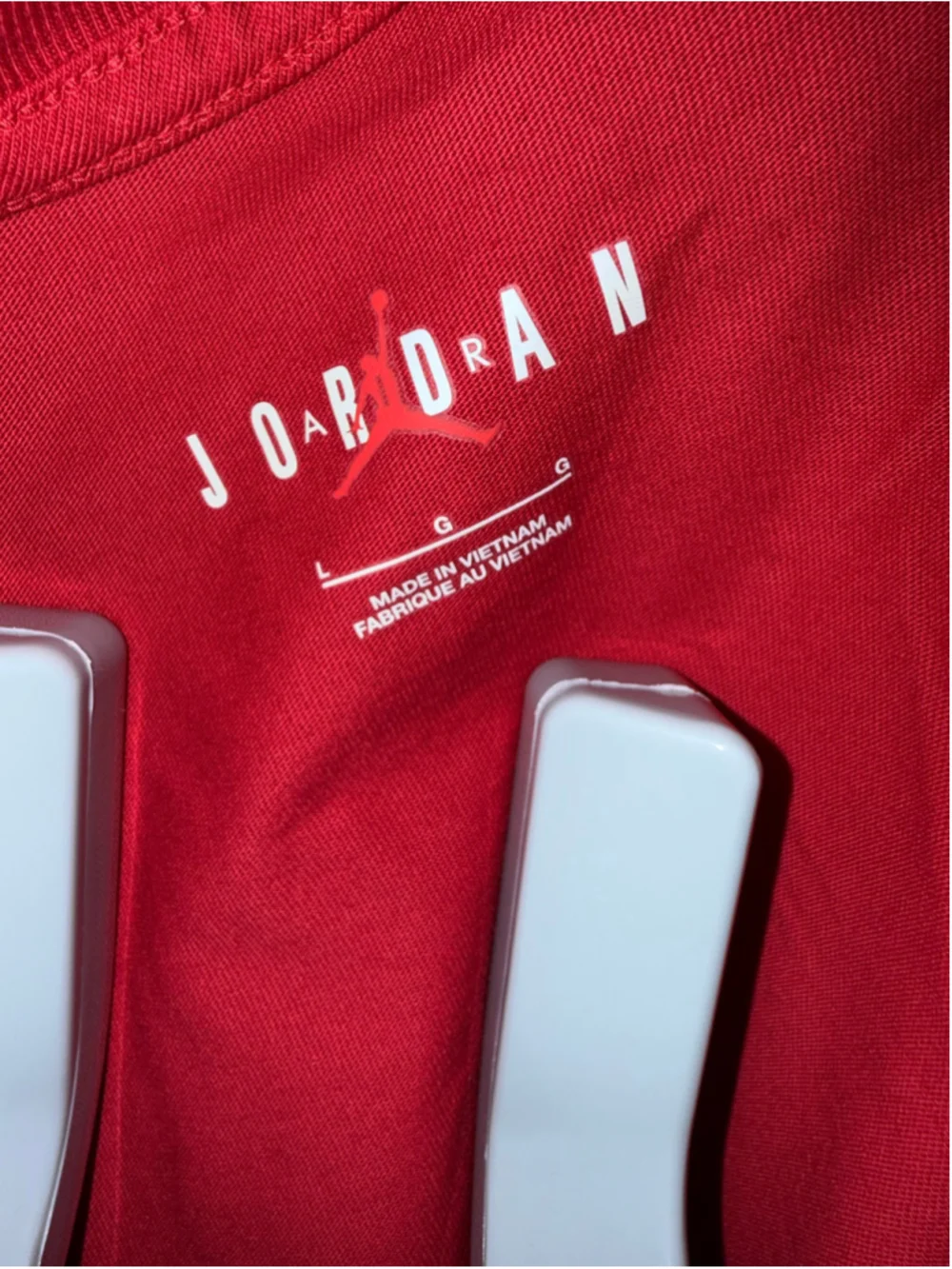 Men's Jordan Graphic Short Sleeve Tee, Size L, Red and Black
